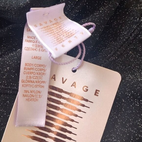 SAVAGE FENTY Rihanna Sleep & Shine Hooded Jumpsuit  L Black Caviar PJ Loungewear - Picture 10 of 10